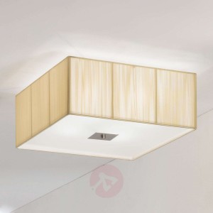 Materiałowa lampa sufitowa BENJAMIN, kwadratowa