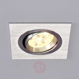 TJARK - kwadratowa wpuszczana lampa LED, aluminium