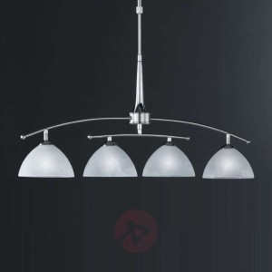 Lampa wisząca Prestige z 4 szklanymi kloszami