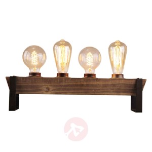 Lampa stołowa Legno z drewna, 4-punktowa