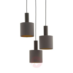 Lampa wisząca Concessa 3-pkt. cappuccino/złota