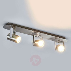 3-punktowa lampa sufitowa LED LUCIANA, nikiel