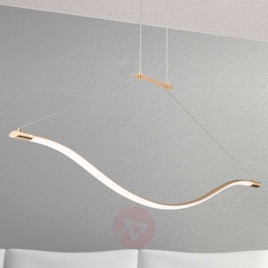 Złota lampa wisząca LED Alen