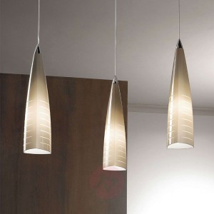 Beżowa lampa wisząca Iris 3-punktowa