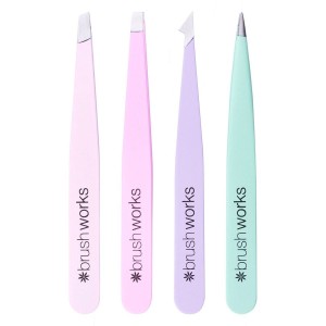 Brushworks HD Combination Tweezer Set, Pastels