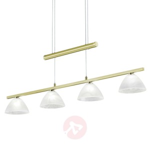 B-Leuchten Asti – regulowana lampa wisząca mosiądz