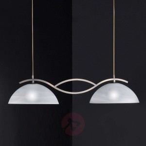 2-punktowa szklana lampa wisząca Pastylka