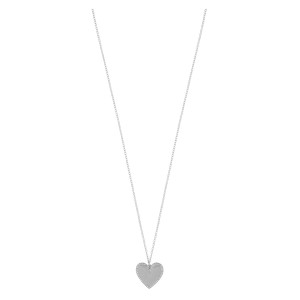 Snö of Sweden Mii Stone Pendant Necklace, Silver/Clear (42 cm)