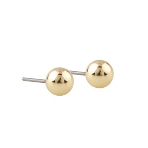Snö of Sweden Rain Small Earring, Plain Gold (6 mm)
