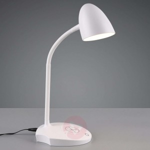 Lampa stołowa LED Load, stacja ładowania, biała