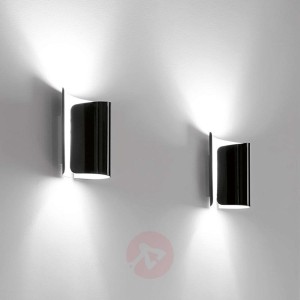 Unieke wandlamp Papiro, czarny błyszczący