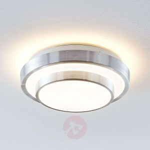 Lindby Naima lampa sufitowa LED alu okrągła 29,5cm