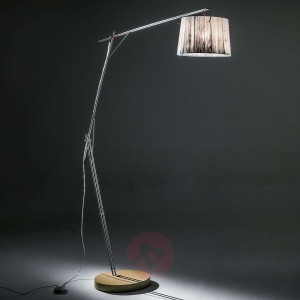 Kunsztowna lampa stojąca WOODY, biała