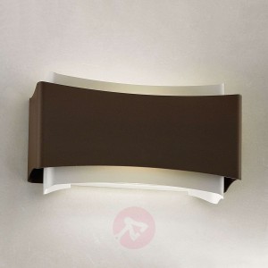 Lampa ścienna Dono, piękny kształt, stal corten