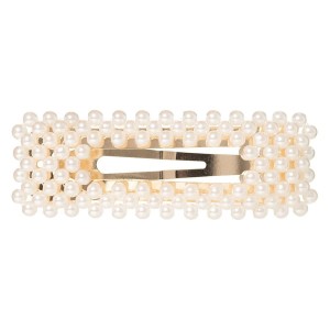 Hairclip pearl Square 03 Gold