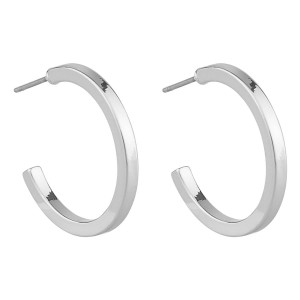 Snö Of Sweden Madeleine Oval Ear Plain Silver
