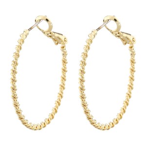 Snö Of Sweden Madeleine Ring Ear 30mm, czyste złoto