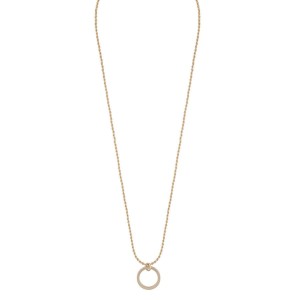 Snö Of Sweden Madeleine Round Pendant Neck 42 Plain Gold