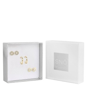 Snö of Sweden Crystal Royal Ear Set – Gold / Clear