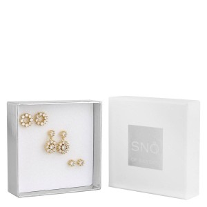 Snö of Sweden Crystal Vintage Ear Set – Gold / Clear - Zestaw Kolczyków