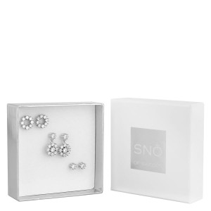 Snö of Sweden Crystal Vintage Ear Set – Silver / Clear