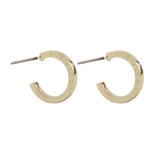 Snö Of Sweden Bridget Small Oval Ear ─ Plain Gold - Kolczyki