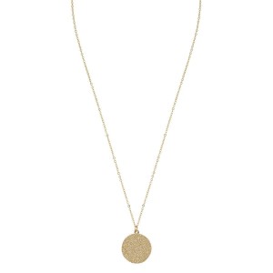 SNÖ of Sweden Penny Coin Pendant Neck Plain Gold (42 cm)