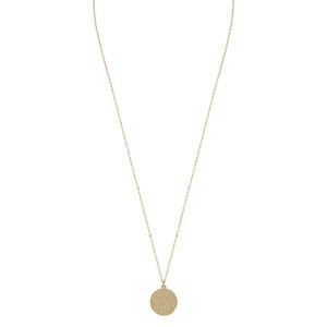 SNÖ of Sweden Penny Coin Pendant Neck Plain Gold (60 cm)