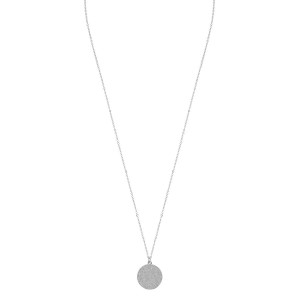 SNÖ of Sweden Penny Coin Pendant Neck (60 cm), Plain Silver