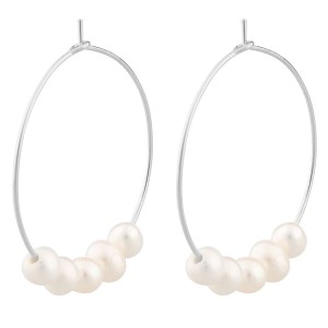 SNÖ of Sweden Penny Round Ear Silver/White