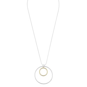 Snö of Sweden Lowa Ring Pendant Neck (42 cm), Plain Gold