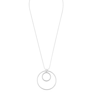 Snö of Sweden Lowa Ring Pendant Neck Plain Silver (42 cm)