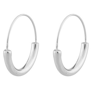 Snö of Sweden Lowa Small Ring Ear, Plain Silver