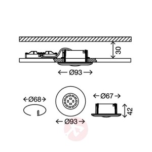 Biały reflektor wpuszczany LED Shower, IP65