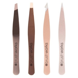 Brush Works HD Combination Tweezer Set, Gold