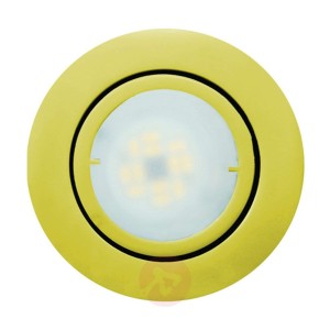 Złota lampa wpuszczana LED JOANIE, odchylana