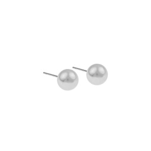 Snö Of Sweden Laney Pearl Earring, White (8 mm)
