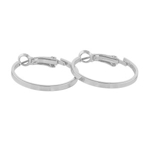 Snö Of Sweden Moe Ring Earring, Plain Silver (25 mm)