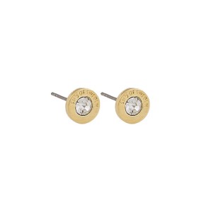 Snö Of Sweden Sence Small Coin Earring, Gold/Clear