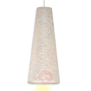 Stożkowa lampa wisząca Regina 40 cm biała