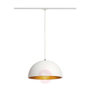Lampa wisząca FORCHINI M do szyny 1-faz. bi.-złot.