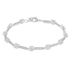 Snö Of Sweden Elaine Bracelet, Silver/Clear