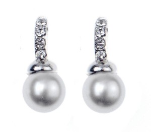 Snö Of Sweden Astrid Earring, White - Kolczyki