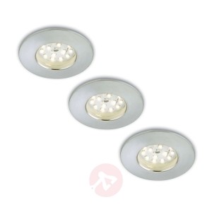 Zestaw 3 szt. reflektor LED Nikas IP44 alu