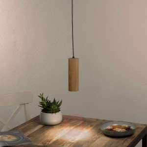 1-pkt. lampa wisząca LED Pipe z drewna dębowego