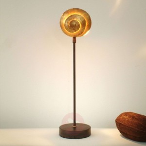 Piękna lampa stołowa Schnecke Gold