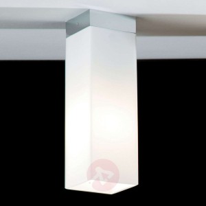 Lampa sufitowa QUADRO BOX ze szkła, nikiel mat
