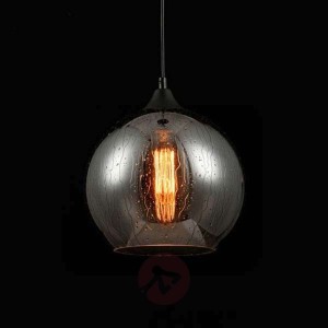 Szklana lampa wisząca Bergen efekt deszczu Ø 25cm