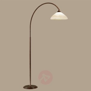 Lampa łukowa Samuele, rozpiętość 120cm, scavo-brąz