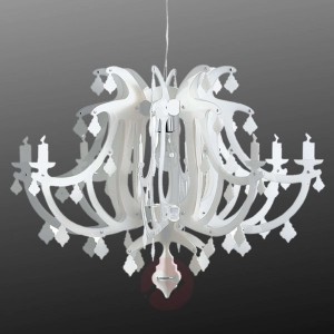 Biała designerska lampa wisząca GINETTA